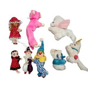 Lot 8 Vintage Pencil Huggers Pink Panther Unicorn Smurf Strawberry Betty Bop